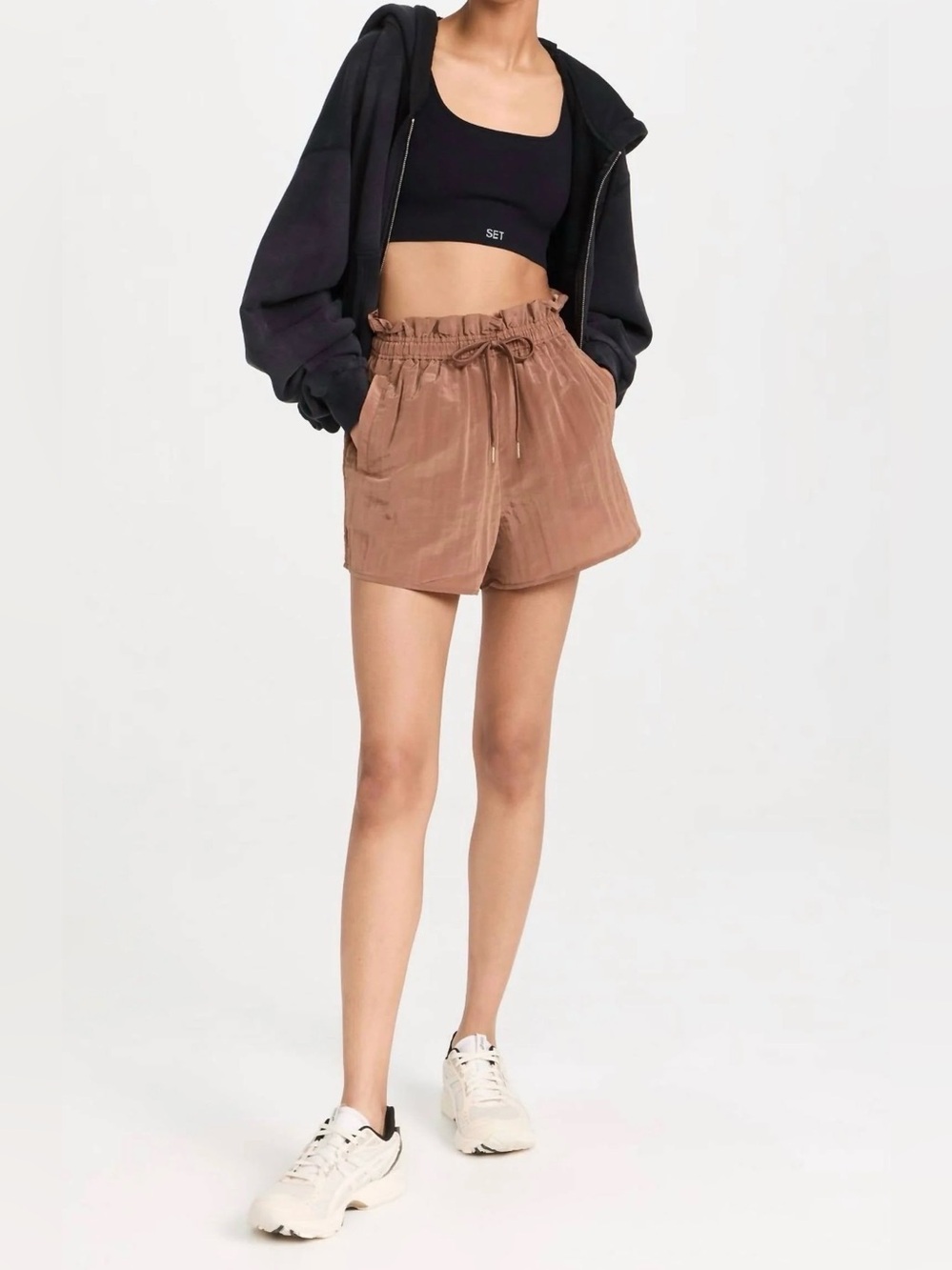Varley Tulair High-Rise Short 3" Light Brown Size Large